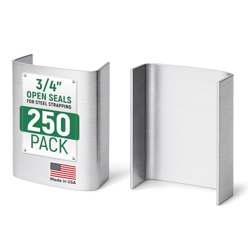3/4" Open Seals for Steel Strapping, Pack of 250 - size: Pack of 250