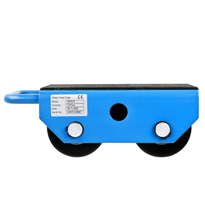 Fixed Machinery Skates for Machine Moving 5500 lbs, 2 Nylon Rollers