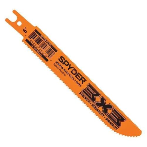 Spyder 200202 3x3 14x18 TPI Reciprocating Saw Blade, 6-Inch, 10-Pack