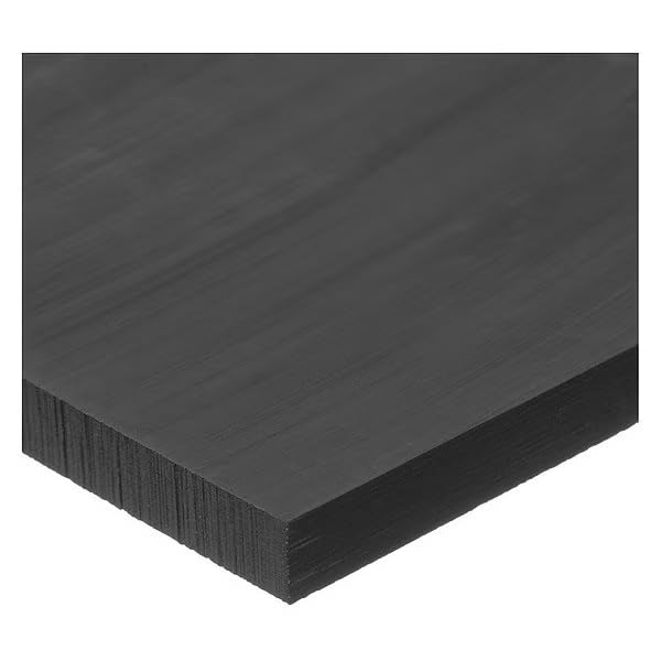 Black HDPE Plastic Sheet Stock 48" L x 2" W x 1" Thick, Mfr: BULK-PS-PE-998-A