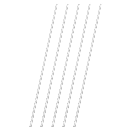uxcell 5pcs 304 Stainless Steel Round Rods, 1/4" Dia x 16" Length Stainless Steel Metal Solid Shaft Rod Bar for Industry Use Metal Working Hobbies DIY Craft, Silver - size: 1/4" Dia x 16" Length