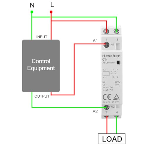 Heschen 16A 2 Pole Modular AC Contactor 2NO 12V AC Coil - color: 12V AC Coil, size: 16 Amp