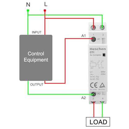 Heschen 16A 2 Pole Modular AC Contactor 2NO 12V AC Coil - color: 12V AC Coil, size: 16 Amp