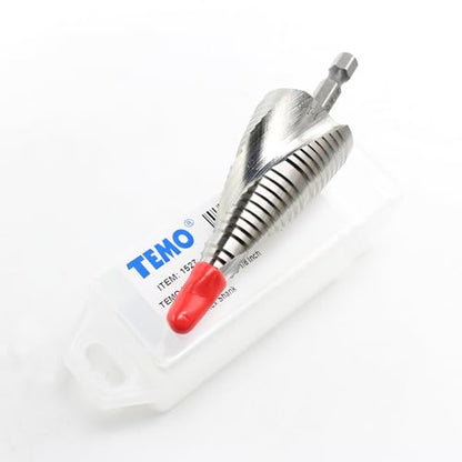 TEMO M35 Cobalt Spiral Step Drill Unibit Bit 7/8"&1-1/8" 2 Size, 1/4" Shank - size: 7/8" - 1-1/8", style: Spiral