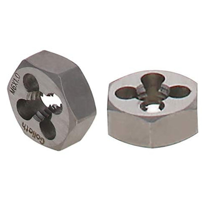 Utoolmart Hex Rethreading Die, M6 x 1.0 Pitch, Carbon Steel Thread Die, Hex Rethreading Die Machine Thread Die, Hexagon Taper Pipe Die, 1 Pcs - size: M6×1.0 Standard Teeth