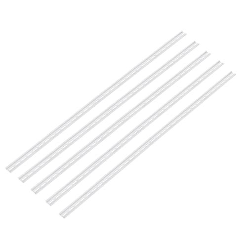 MECCANIXITY DIN Rail Slotted Aluminum Mounting Guide 40 Inch x 1.4 Inch x 0.3 Inch for Equipment Installation Pack of 5 Pcs - size: 40 Inch x 1.4 Inch
