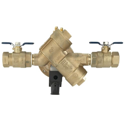 Febco 825Y Bronze RPZ Backflow Preventer with SentryPlus Sensor, 3/4" - size: 3/4 Inch, style: With Flood Sensor