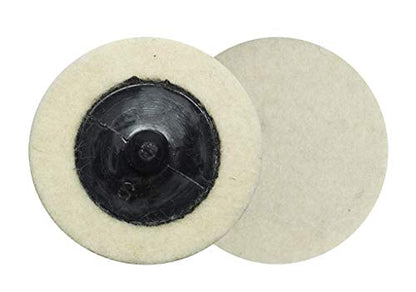 Benchmark Abrasives 2 Inch Sanding Discs Felt Quick Change Wool Buffing Pad for Drill & Die Grinder - Surface Conditioning Tool for Deburring, Polishing, Buffing Polishing Wheel for Drill - 10 Pack
