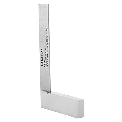 Groz 01002 4" Precision Steel Square, 16 Microns Squareness - size: 4 Inch Single