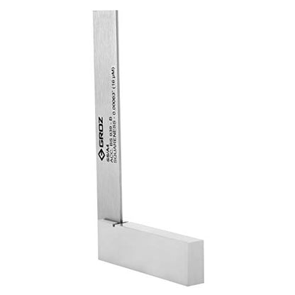 Groz 01002 4" Precision Steel Square, 16 Microns Squareness - size: 4 Inch Single