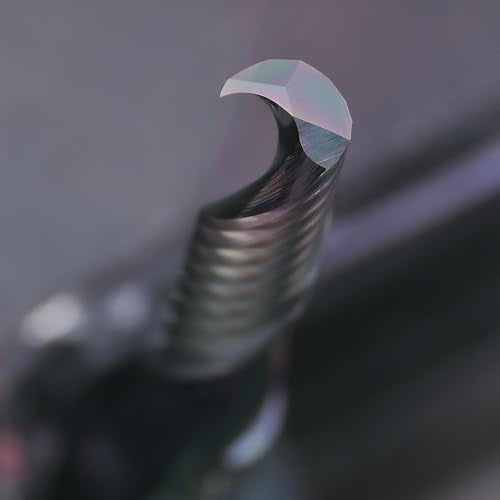Tools Solid Carbide CNC Spiral Single Flute End Mill - for Acrylic Plate Aluminum, Wood, Plastic, Brass, Copper Cutting - 1/4 Diameter 1/4" Shank 2.5" Length,1 Flute (1/4-1-2.5" 2PCS) - size: 1/4-1-2.5" 2PCS