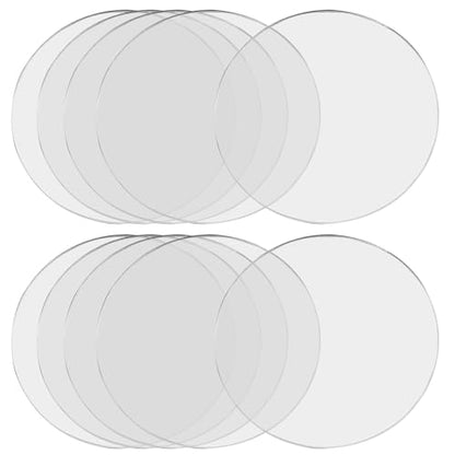 Hitefu Clear Circle Acrylic Sheets, 4 Inch, 10 Packs, 3mm Thick - size: 4 Inch