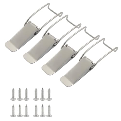 4 Pcs 120mm/4.72 inch Spring Loaded Toggle Hasp Latch - size: 4.72 inch / 120 mm