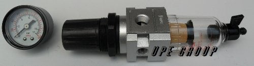 1/4" Mini Filter Regulator Combo compressed air line paticulate CLEAN COMPRESSED AIR SYSTEM MOISTURE SEPARATOR REGULATE PRESSURE