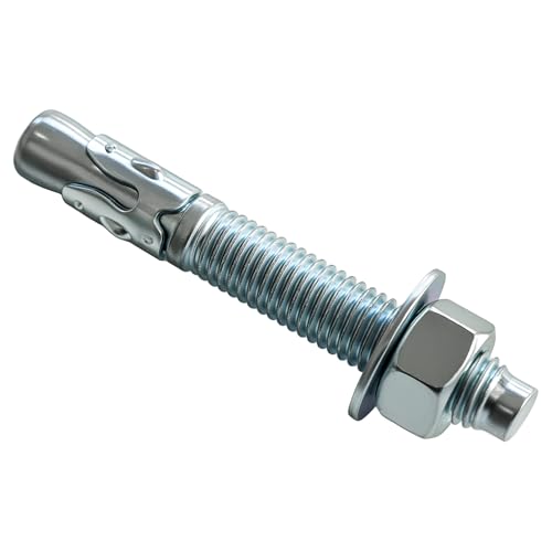 5/8" x 4-1/2" Wedge ANCHORPZ - Concrete Anchor Carbon Steel Wedge Anchor with Excellent Anti-Rust Performance 10PC - size: 5/8"x4-1/2"