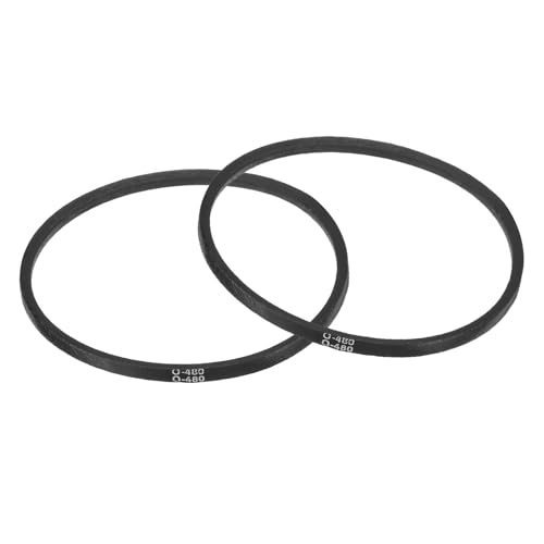 uxcell 2Pcs O-480 O Type V-Belt 480mm/18.9" Inner Length x 0.39" Width x 0.24" Height, O-Type Closed-Loop Rubber Transmission Belt - size: O-480