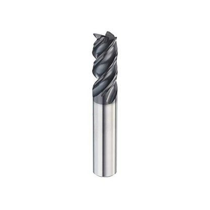 SPEED TIGER Carbide Square End Mill - 4 Flute - IPVE3/8 4 (1 Piece, 3/8") - Unequal Flute Spacing & Helix Design - Anti-Vibration - for Stainless Steel - Mill Bits Sets for DIYers & Professionals - size: 3/8 in