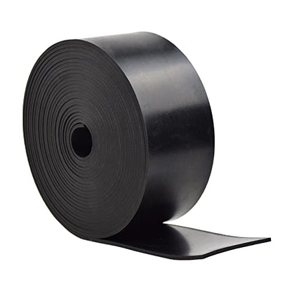 DOBTIM Solid Rubber Strips Neoprene Rubber Weather Stripping for Garage Door Seals Under Bottom,Top, Sides, Not Include Sealant/Adhesive (W:3 in x T: 1/8 in x L: 25 Ft) - size: 3" X 25', style: .125" thick(No Adhesive）
