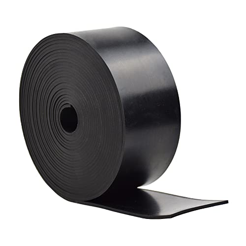 DOBTIM Solid Rubber Strips Neoprene Rubber Weather Stripping for Garage Door Seals Under Bottom,Top, Sides, Not Include Sealant/Adhesive (W:3 in x T: 1/8 in x L: 25 Ft) - size: 3" X 25', style: .125" thick(No Adhesive）