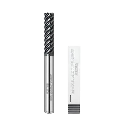 Tools Carbide End Mills,6 Flute Square Milling Cutter，High Helix Angle for High Hardness Steel Finshing Milling Processing - 1/4 Shank (1/4-2.5" 1PCS) - size: 1/4-1-2.5" 6F 1PC