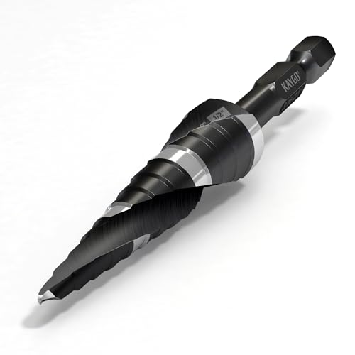 KAYGO M35 Cobalt Step Drill Bit, 1/4" Hex Shank for Metal & Stainless - size: 1/8"- 1/2"