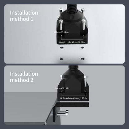 Flexible Work Light, Machine Light, Gooseneck Led Light IP66 Waterproof 800 Lumen 120 Volt 44Leds Screw Mounted Floodlights for Machine Tools Lathes and Workbenches - size: 800 lumens + Four-Hole Fixed Base + Two-Pin Plug