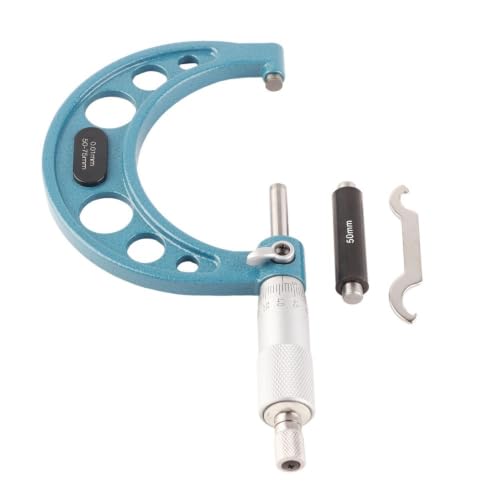Outside Micrometer, 50-75mm, 0.01mm Accuracy Ductile Cast Iron Outer Diameter Measuring Tool for Machinery Workshop