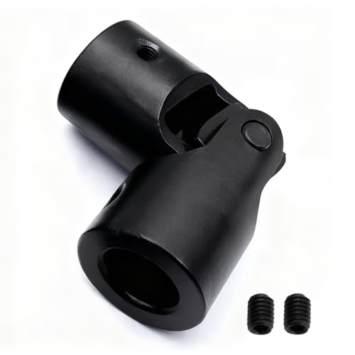 8mm to 8mm Universal Joint Coupling, D16 L42 Carbon Steel Rotatable Steering Shaft U Joint Coupler Motor Connector for DIY Model RC Car Robot - size: D16-L42-H8, style: No Keyway