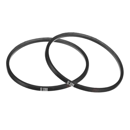 uxcell 2Pcs O-500 O Type V-Belt 500mm/19.7" Inner Length x 0.39" Width x 0.24" Height, O-Type Closed-Loop Rubber Transmission Belt - size: O-500