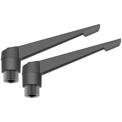 2PCS Adjustable Clamping Lever Handles, M10 Female Thread Knobs Rotating Screw Locking Quick Release Ratchet Push Button Handle, Black - size: M10 x 80mm 2Pcs
