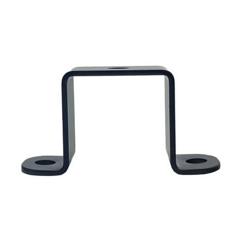 4 PCS 1.5x1.5" Square Tube Strap Clamps, 1.5 inch pipe strap, metal u clamp bracket for mounting,Powder Coated Black - size: 1.5x1.5"