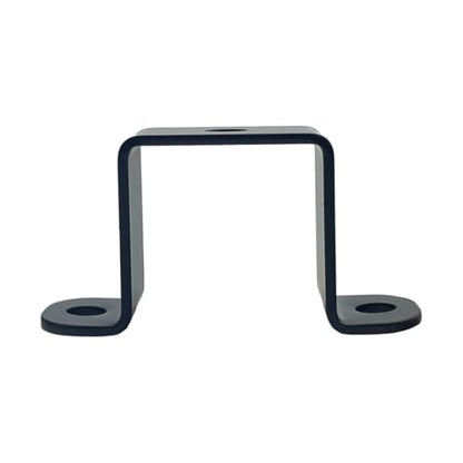 4 PCS 1.5x1.5" Square Tube Strap Clamps, 1.5 inch pipe strap, metal u clamp bracket for mounting,Powder Coated Black - size: 1.5x1.5"