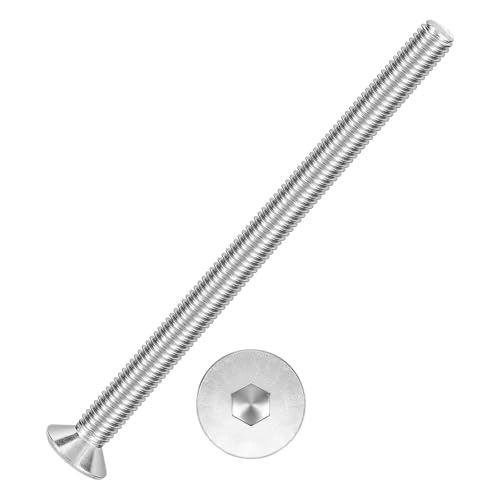 12Pcs[M5-0.8x75] Flat Head Socket Cap Screw Countersunk Bolt - color: Silver, size: M5-0.8 x 75mm