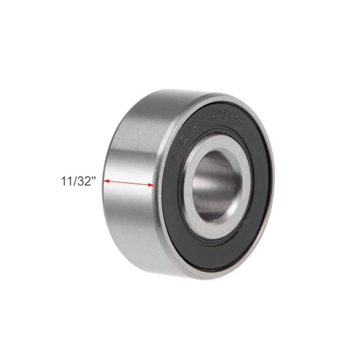 TOP-VIGOR 10Pcs 1603-2RS Deep Groove Ball Bearings, Z2 5/16 Inch x 7/8 Inch x 11/32 Inch Double Sealed Industrial Bearings, Chrome Steel Skateboard Bearings for Electrical Instrument Equipment - size: 1603-2RS, 5/16″x7/8″x11/32″