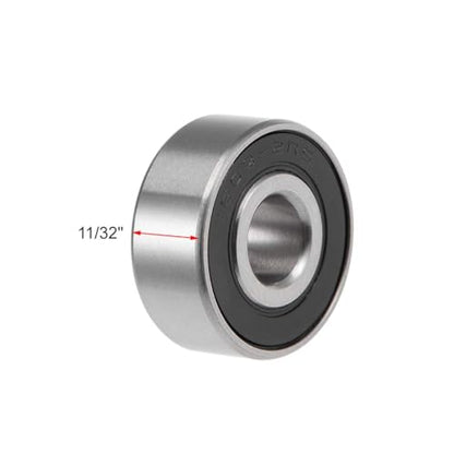 TOP-VIGOR 10Pcs 1603-2RS Deep Groove Ball Bearings, Z2 5/16 Inch x 7/8 Inch x 11/32 Inch Double Sealed Industrial Bearings, Chrome Steel Skateboard Bearings for Electrical Instrument Equipment - size: 1603-2RS, 5/16″x7/8″x11/32″