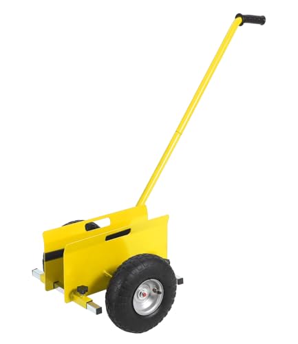 Garvee Panel Dolly with Extended Handle, 660 LBS Capacity, Heavy Duty Drywall Cart with 10" Solid Rubber Wheels, Panel Cart for Sheetrock Plywood & Doors Transport - color: Yellow