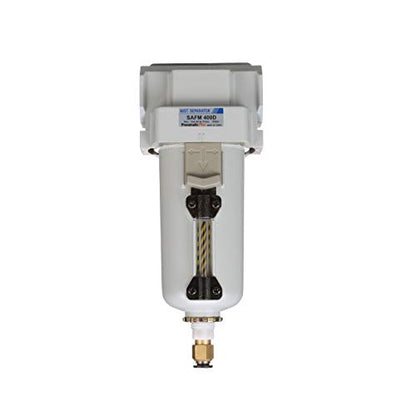 PneumaticPlus SAFM400-N04BD-MEP Coalescing Filter 1/2" NPT, 0.1 Micron - size: 1/2" NPT, style: Metal Bowl - Auto Drain