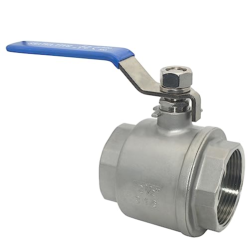 DAN SPEED 2-1/2" NPT Female 316 Stainless Steel Full Port Ball Valve Vinyl Handle WOG1000 (2-1/2 inch) - size: 2-1/2 inch 1 piece