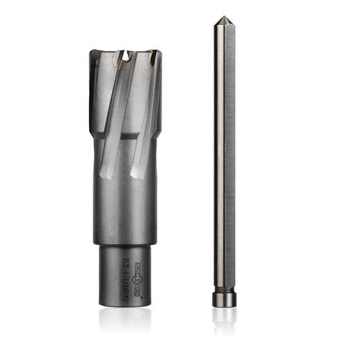 ANGELSWORD TCT Annular Cutter Diameter 1-1/16", Cutting Depth 2" Tungsten Carbide Tipped, Mag Drill Bits Kit for Magnetic Drill Press, with One 5/16"*4" Pilot Pin - size: K. 27mm(1-1/16"), style: TCT 2" Cut Depth