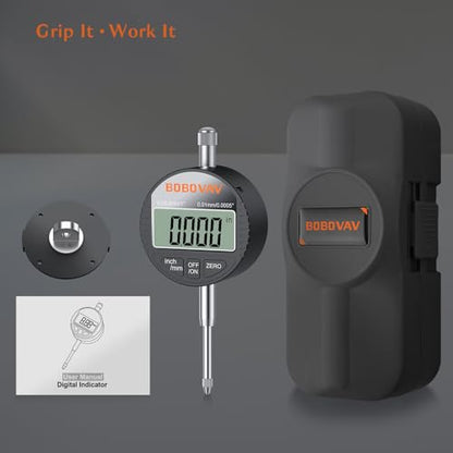 0-1"(0-25mm)/0.0005"(0.01mm) Digital Dial Indicator,Inch/MM Switch