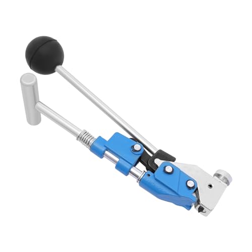 Punch Clamp Tool, Steel Strapping Tensioner for 0.37-0.63in Strip, Manual Banding Cutter for Sign, Cable, Pipe Fixing, Lightweight Foldable Design, Ergonomic Handle, Durable Alloy Steel