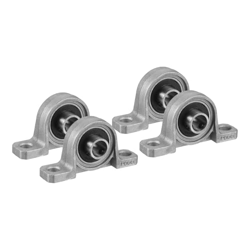 uxcell KP000 Pillow Block Bearing 3/8" (10mm) Zinc Alloy Steel 4Pcs - size: KP000 (3/8" Bore)