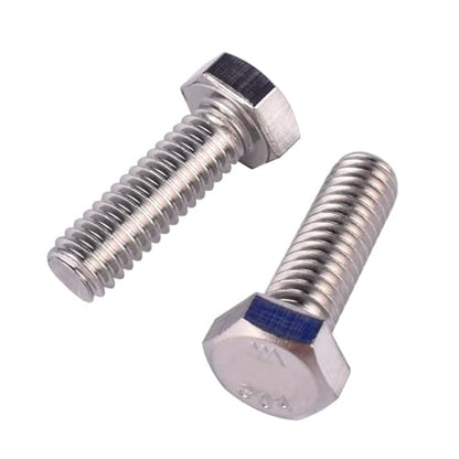 3/8-16 x 2-1/2" Hex Bolt (1/2" to 3" Available),External Hex Head Screw, Fully Threaded, 304 Stainless Steel 18-8, 5Pcs - size: 3/8-16 x 2-1/2" (5Pcs)