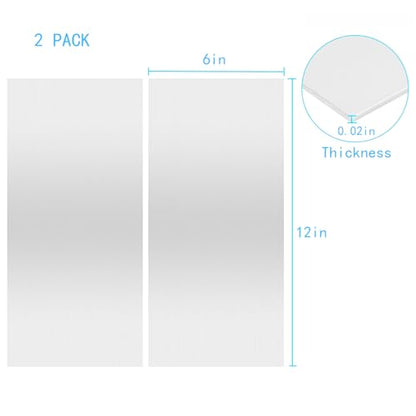 430 Stainless Steel Metal Plates,Suitable for Installation Plate Walls, Suitable for Metal Plates in processes, Kitchens, and Offices (2, 0.5mm Thick-6inch x 12inch) - size: 0.5mm Thick--6inch x 12inch