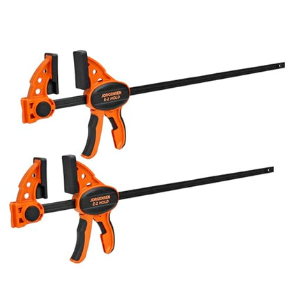 Jorgensen 18" E-Z Hold Medium-Duty Bar Clamps, 400 lbs Load Limit, 2-Pack - size: 18 Inch