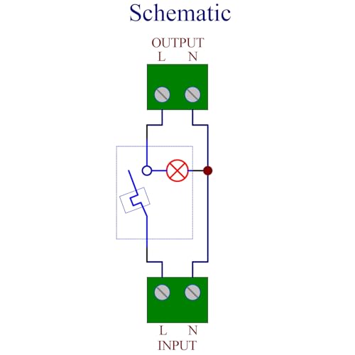 Rocker Switch Thermal Circuit Breaker Overload Protector Module DIN Rail Mount