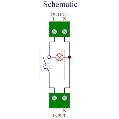Rocker Switch Thermal Circuit Breaker Overload Protector Module DIN Rail Mount