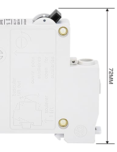 DIHOOL AC/DC Miniature Circuit Breakers, 2 Pack, Single Pole 15 Amp, 12V 24V 48V 400V, Non Polarized, Solar Disconnect Switch, DIN Rail Mount, RV Battery Isolator, PV Array MCB, Thermal Magnetic Trip