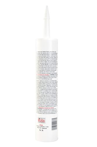 Rutland Black High Temp Silicone Sealant RTV Gasket Maker - Heat Resistant Glue & Black RTV Silicone Sealant Adhesive, Gasket Sealer 500F