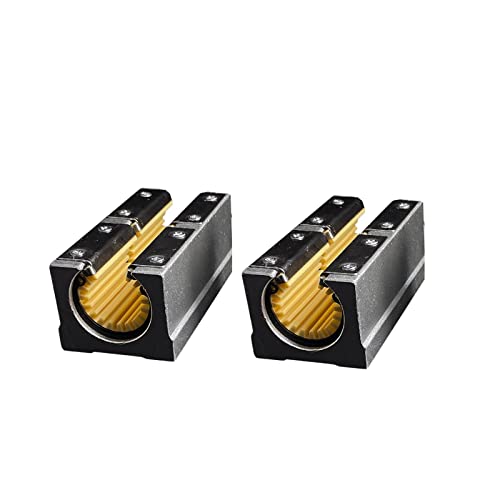SBR16LUU 16mm Linear Bearing Long Block 2Pcs, 2 Pack 16mm Linear Motion Open Slide Bearing Long Block for SBR16 Linear Rail as CNC Router Part, Made by Aluminum and Engineering Plastic from Bopaodao - size: SBR16LUU